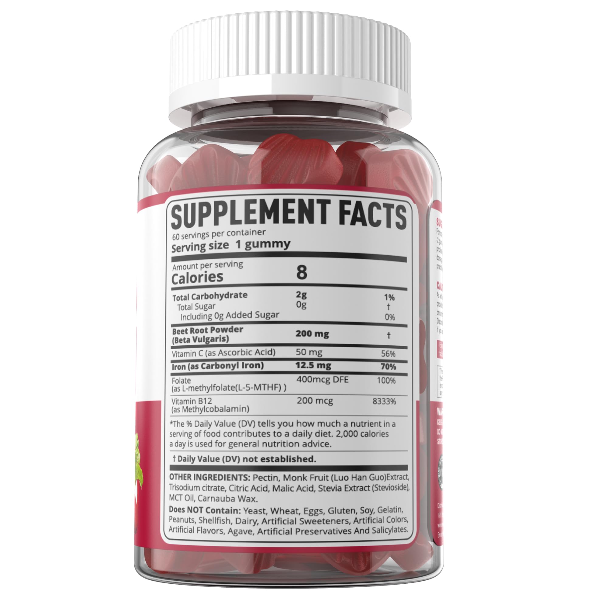 NEVISS Nutrition facts panel hints at vitamin C and folate support