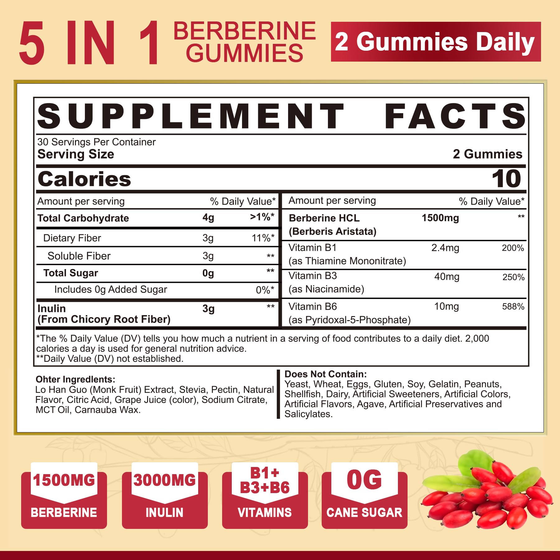 NEVISS Berberine gummies close-up highlights high potency