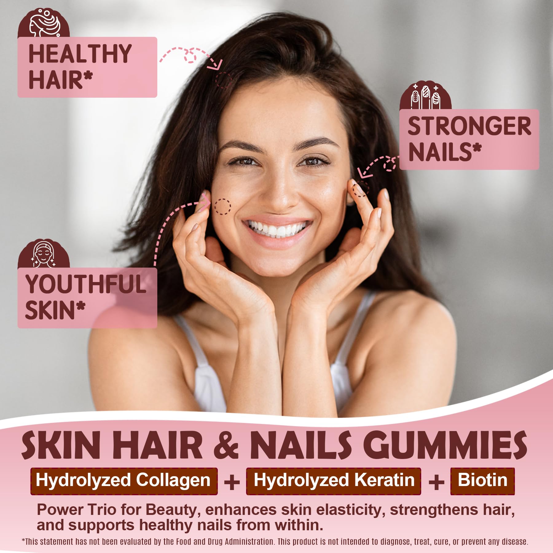NEVISS sugar-free grape-flavor collagen gummies, natural sweeteners present