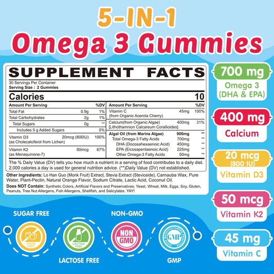 NEVISS Kids Omega-3 Gummies bottle on kitchen table for daily use