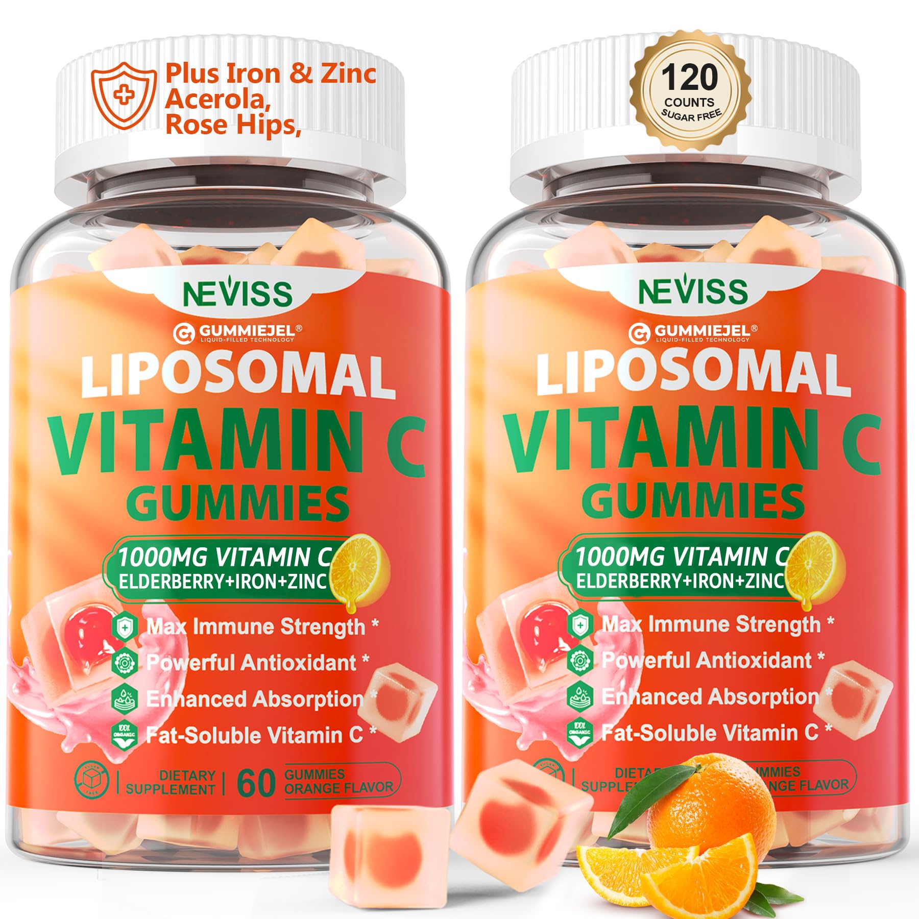 NEVISS Liposomal Vitamin C bottle for daily immune support.