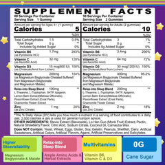 NEVISS Magnesium Glycinate Gummies bottle back shows ingredients and serving size
