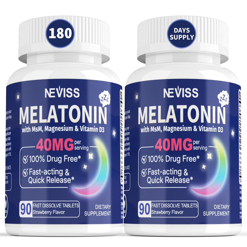 NEVISS Melatonin 40mg fast-dissolve tablet for quick sleep support