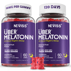 Neviss melatonin gummies jar for restful evenings and a smoother bedtime routine