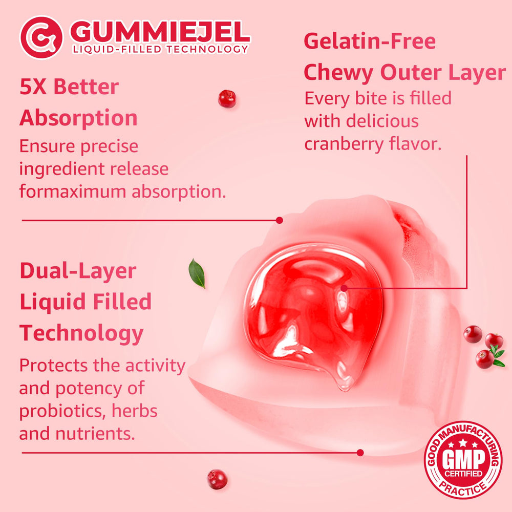 NEVISS menopause gummies close-up texture reveals a chewy cranberry bite.