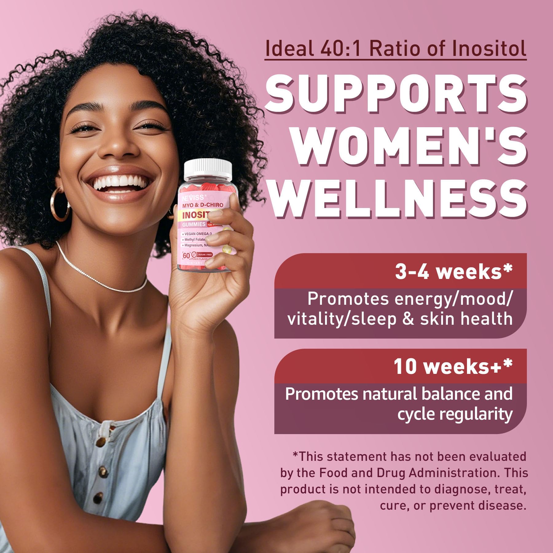 NEVISS methyl folate and B12 for efficient micronutrient support.
