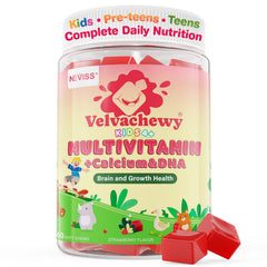NEVISS methylated multivitamin kids bottle with clean label supports daily growth and immunity.