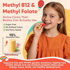 NEVISS methylated multivitamin gummies omega-dha close-up showing focus support.