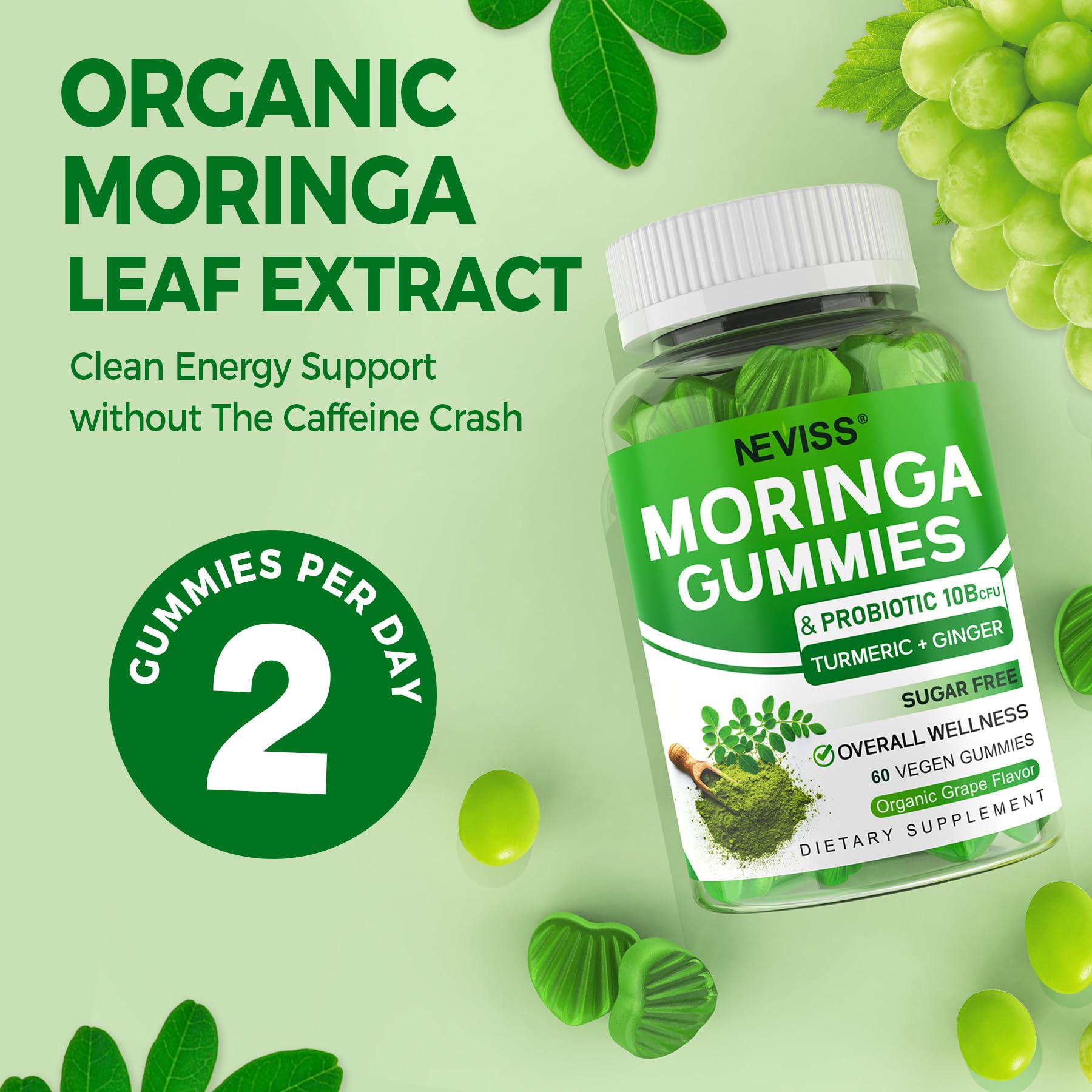 NEVISS Moringa Gummies pleasant texture ideal for daily consumption