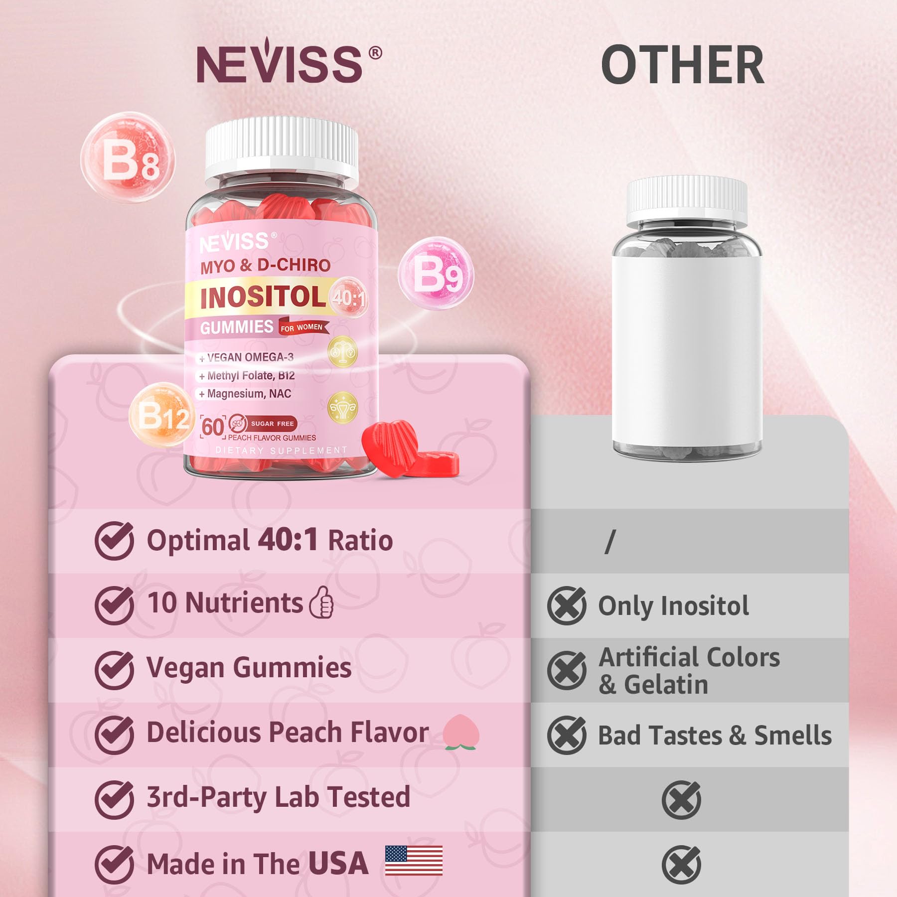 NEVISS NAC with glutathione support for immune health.