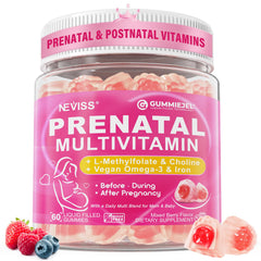 NEVISS Prenatal Gummies bottle for convenient daily pregnancy support