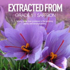Packaging view highlights 120-count box and Spanish saffron origin