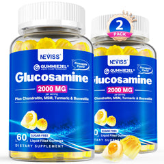 NEVISS Sugar-Free Glucosamine Gummies bottle front for easy daily joint support
