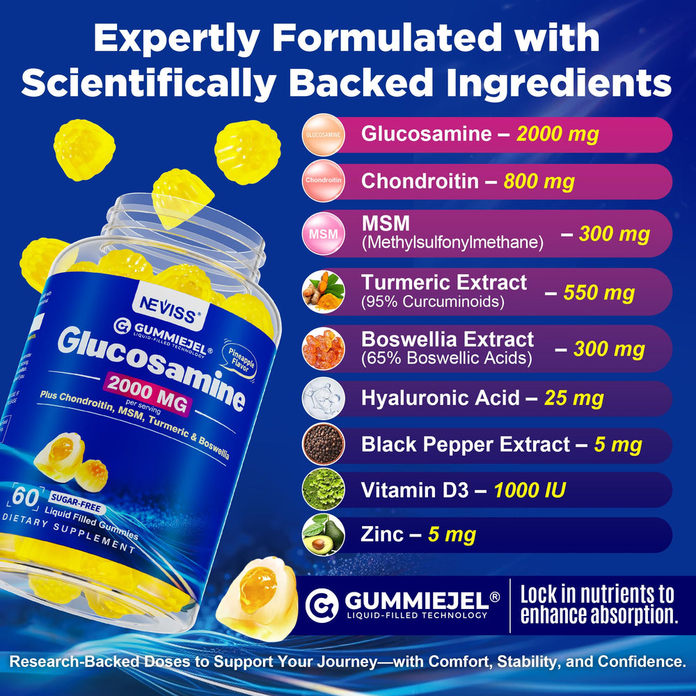 Pineapple-flavored NEVISS gummies suggesting tasty daily routine