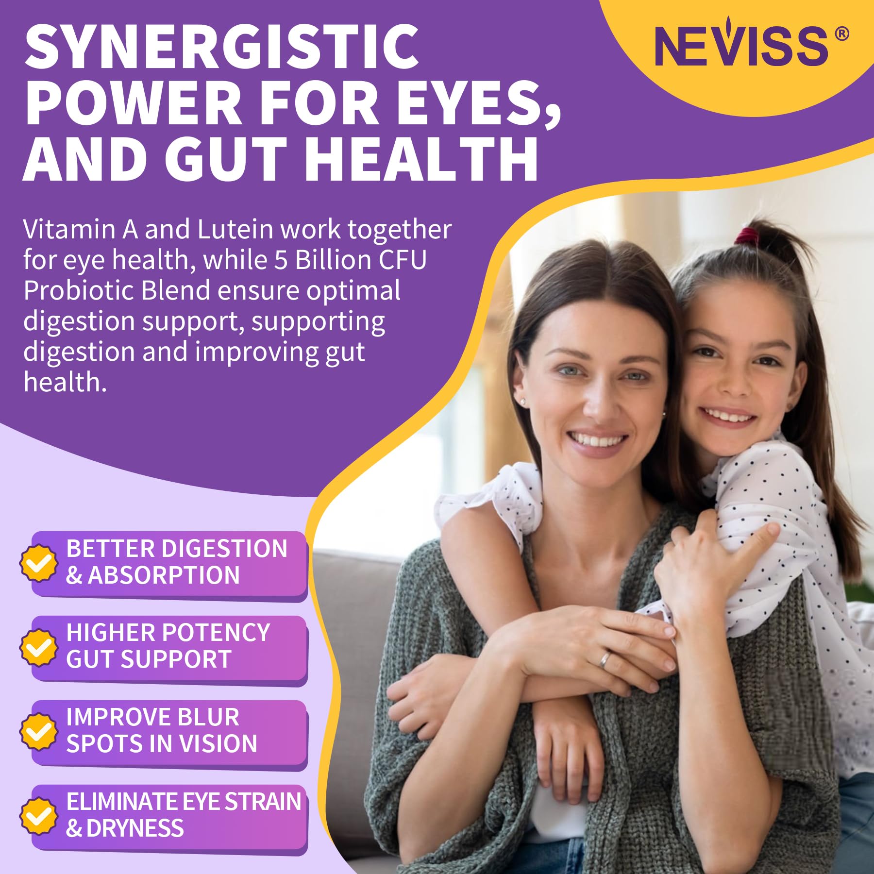 NEVISS teen vitamins packaging with study materials for daily consistency.