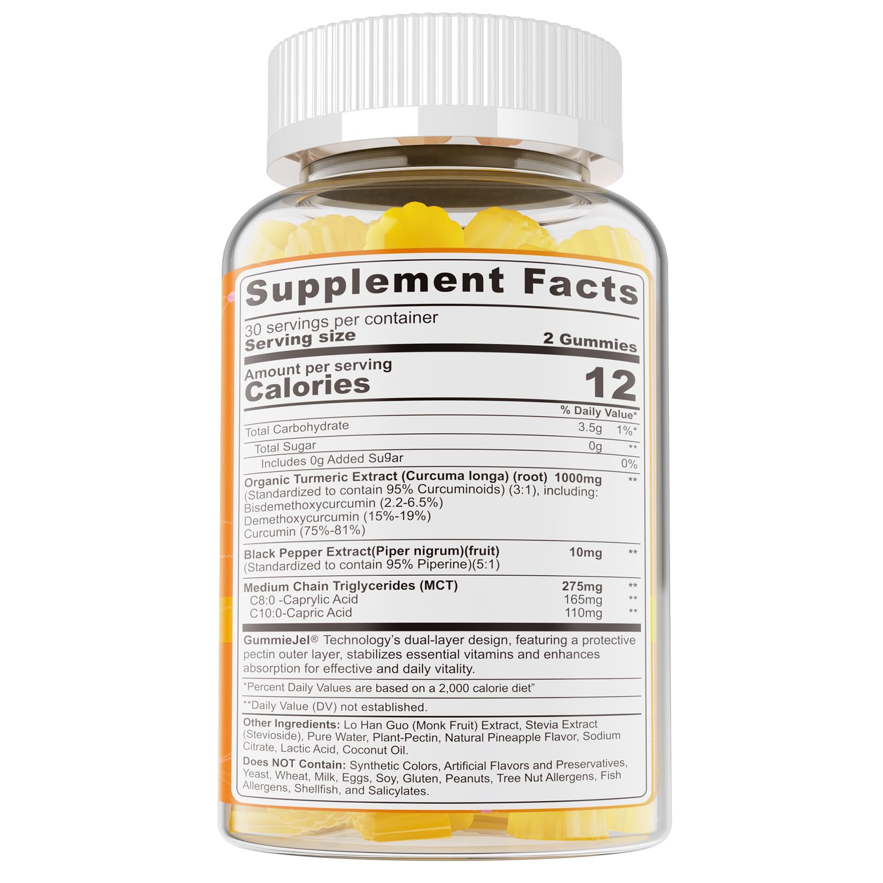 NEVISS daily dosage two gummies for convenient routine.