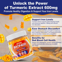 NEVISS nutrition facts panel highlights chelated iron bisglycinate for gentle digestion.