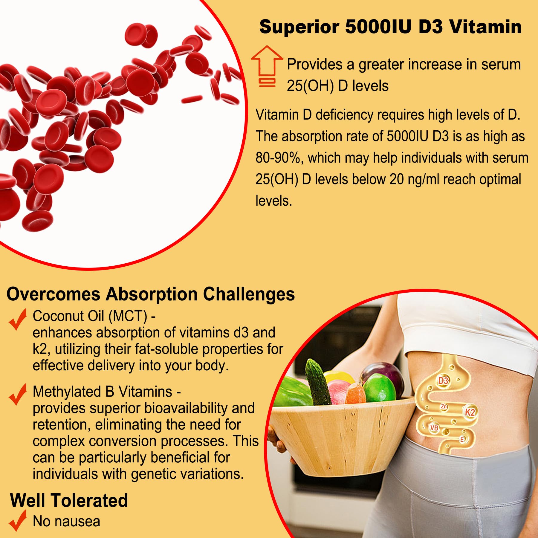 Neviss Vitamin D3K2 gummies nutrition facts label, shows D3 and K2 amounts.