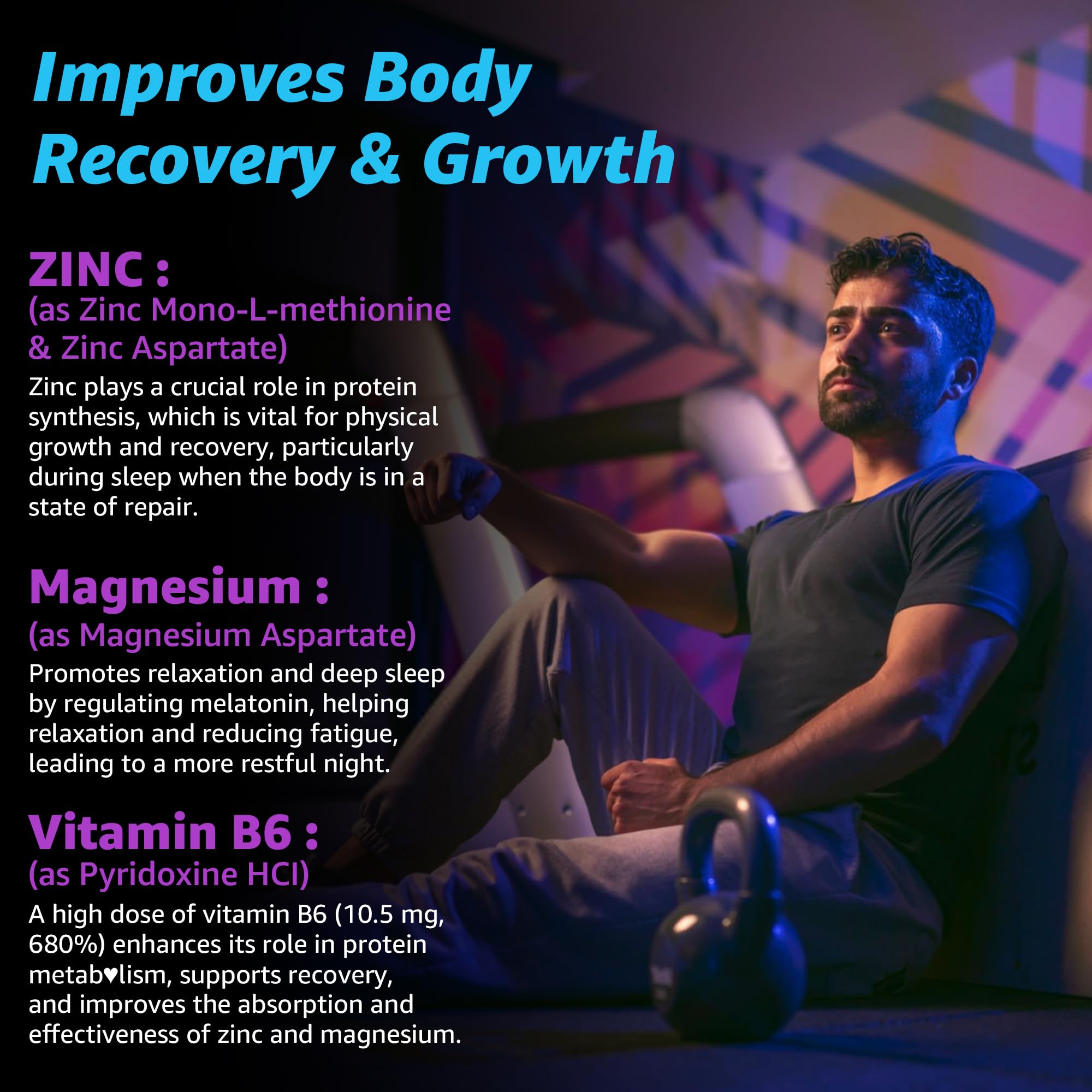 Hand holding NEVISS Gummies for nighttime recovery and sleep.