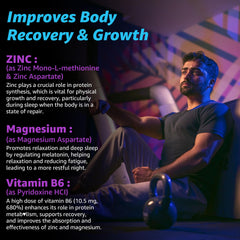 Hand holding NEVISS Gummies for nighttime recovery and sleep.
