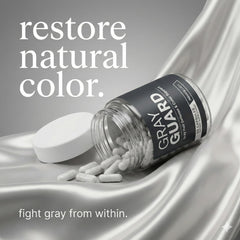 Nevora Labs Gray Guard bottle front highlighting packaging for pigment care.