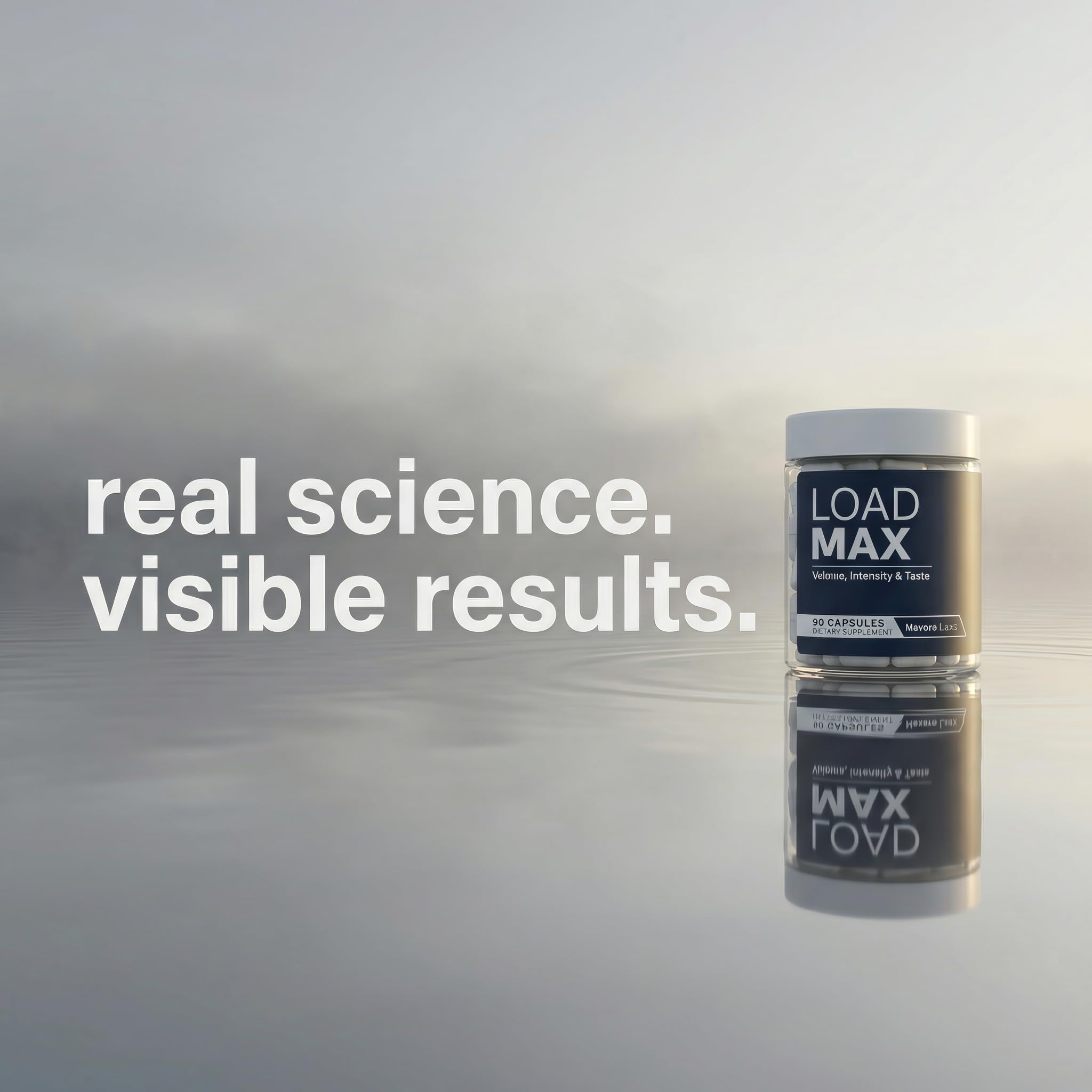 Nevora Labs Load Max capsules in hand for on-the-go routines.