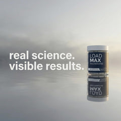 Nevora Labs Load Max capsules in hand for on-the-go routines.