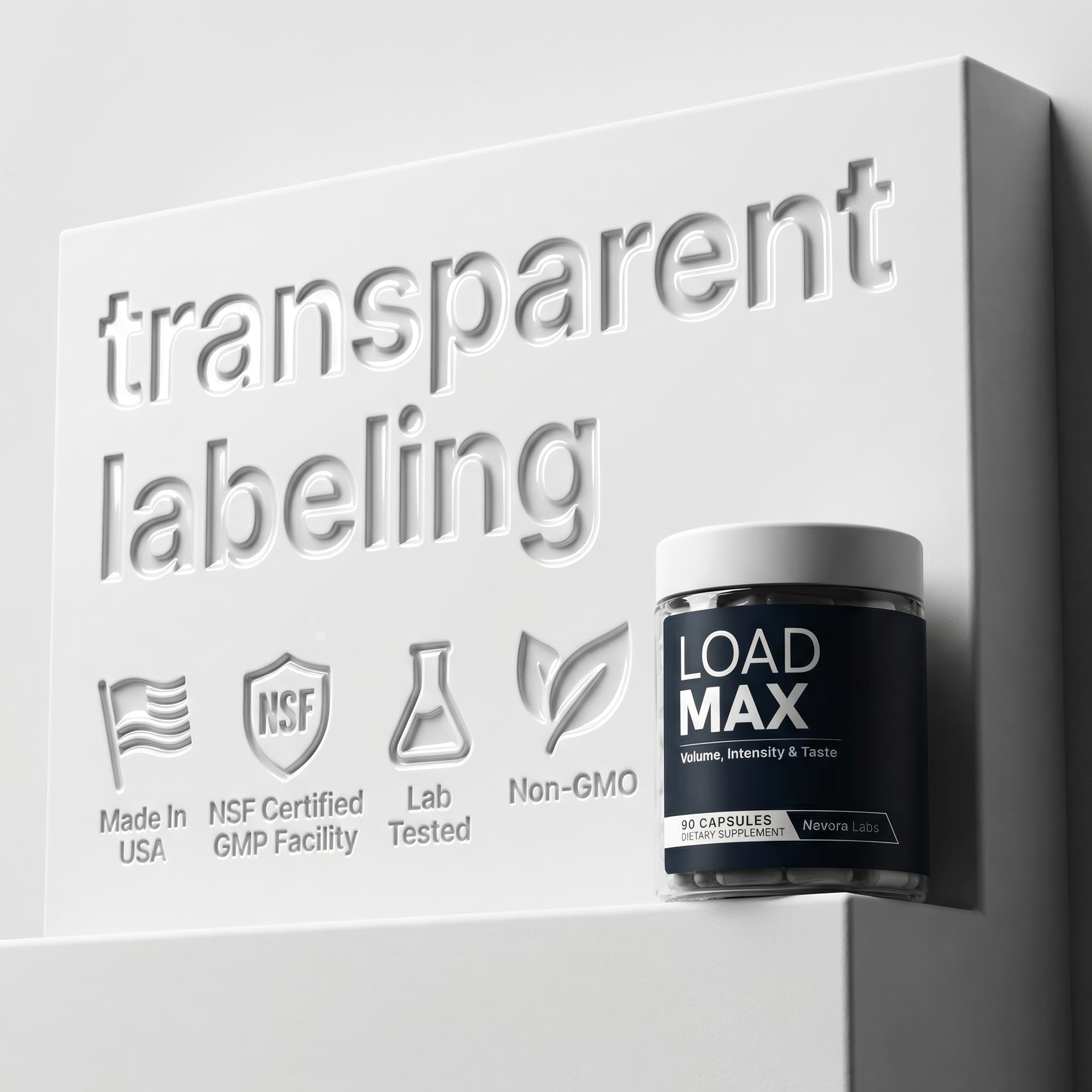 Nevora Labs Load Max ingredient graphic illustrating blend purpose.