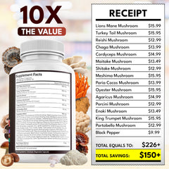 NEW AGE 20-in-1 mushroom blend in a single bottle.