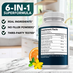 New Age all-in-one formula bottle for simplified routine