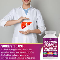NEW AGE all-in-one liver detox label demonstrates simplified daily routine.