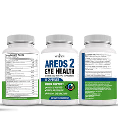 NEW AGE AREDS 2 packaging highlighting comprehensive eye nutrient blend