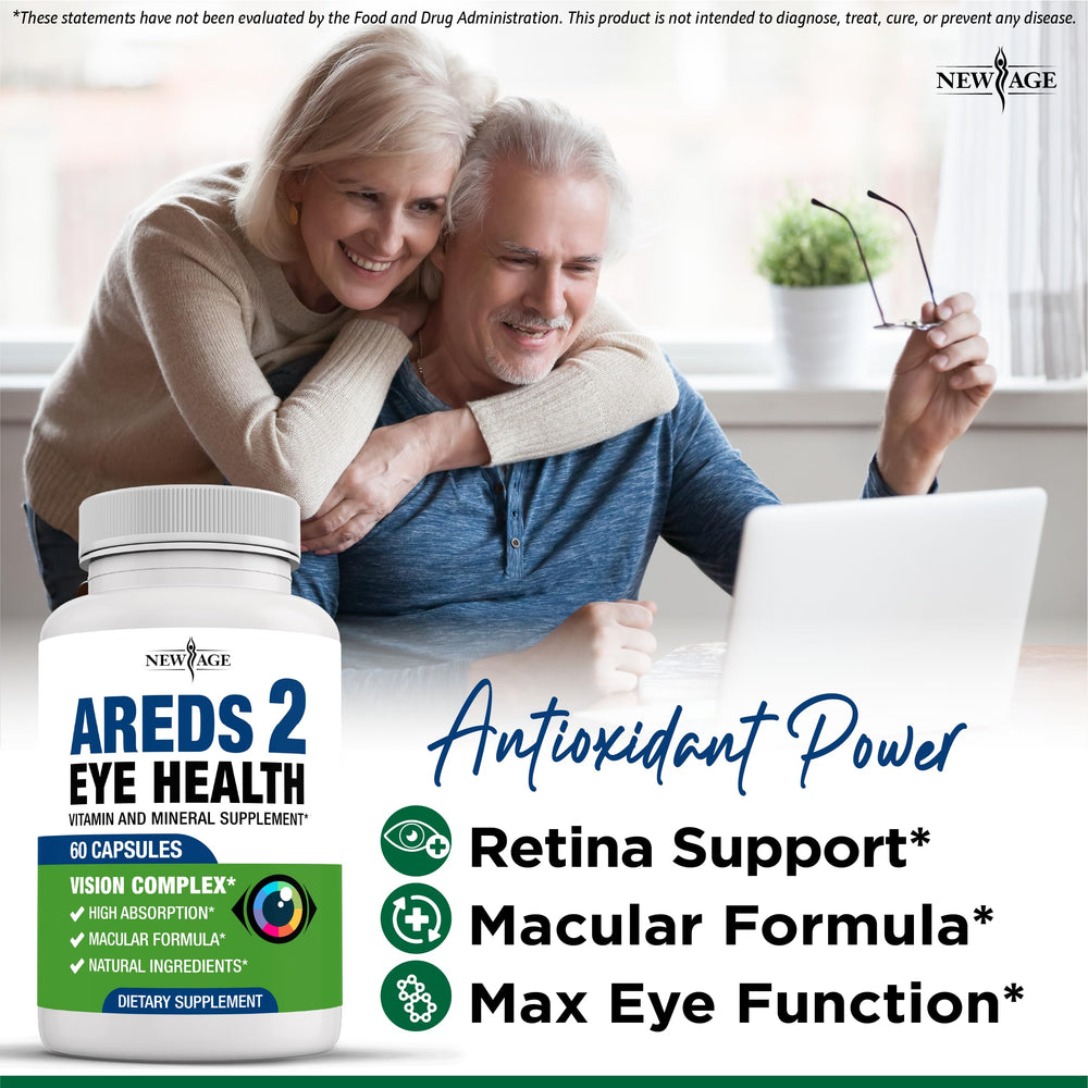 NEW AGE AREDS 2 bottle with Eyebright herb notes for natural eye support