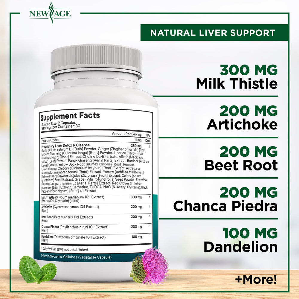 NEW AGE Artichoke leaf extract capsules showing antioxidant-rich daily option