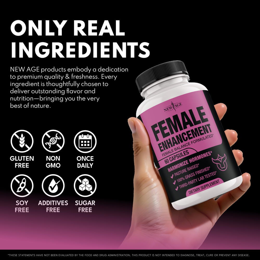 NEW AGE beef organ USA manufacturing standards label indicating safety and quality