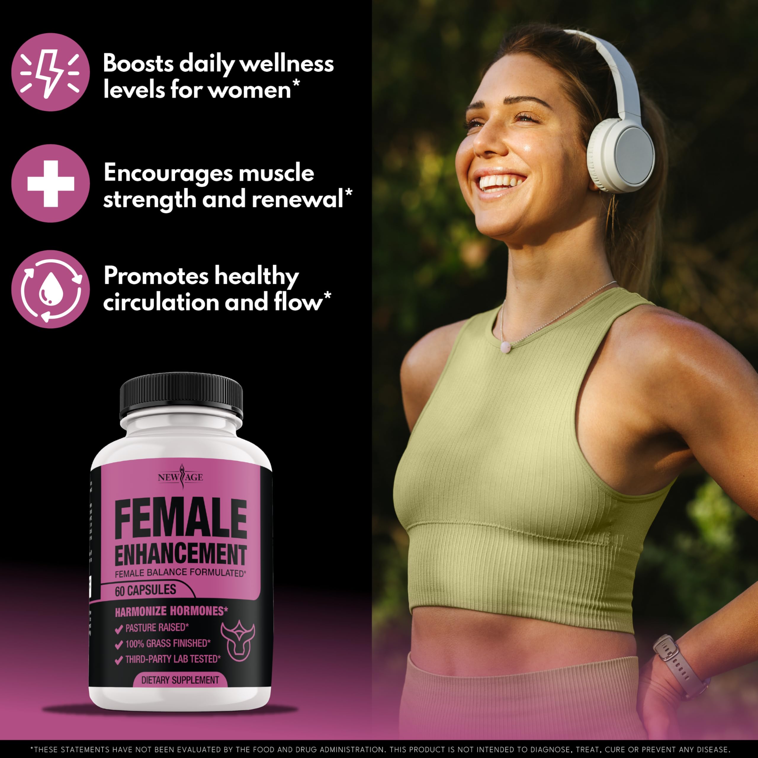 NEW AGE beef organ uterine tissue capsules displayed for female wellness