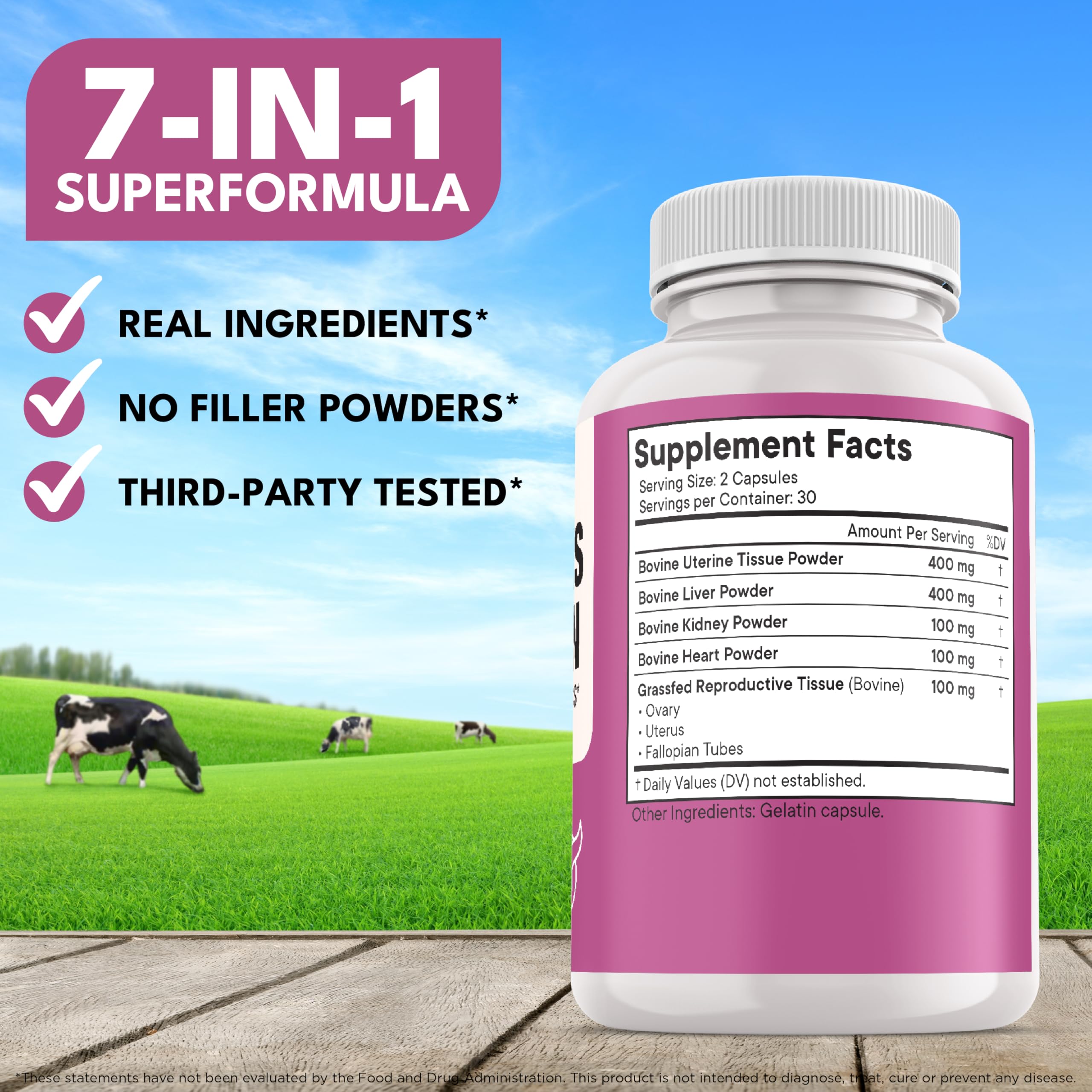 NEW AGE Beef Organ Women daily-use scene with capsules ready for routine