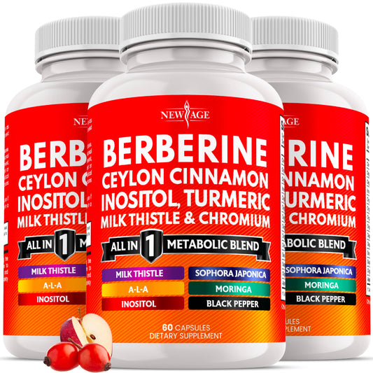 NEW AGE berberine capsules bottle for daily wellness support