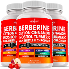 NEW AGE berberine capsules bottle for daily wellness support