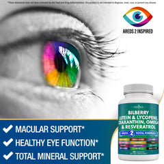 New Age bilberry capsules for antioxidant eye support.
