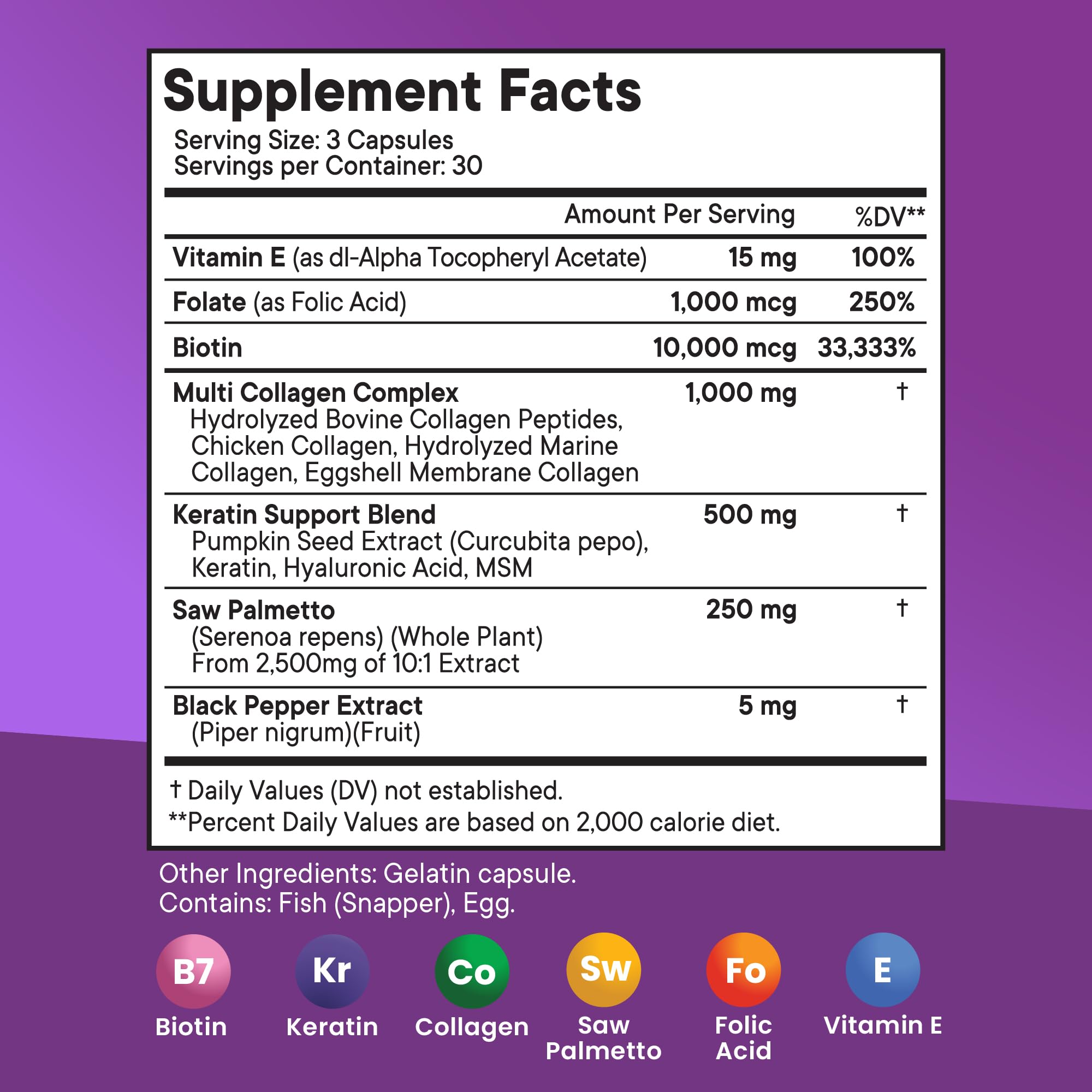 NEW AGE Biotin Collagen Keratin Hyaluronic Acid capsules close-up for daily nourishment.