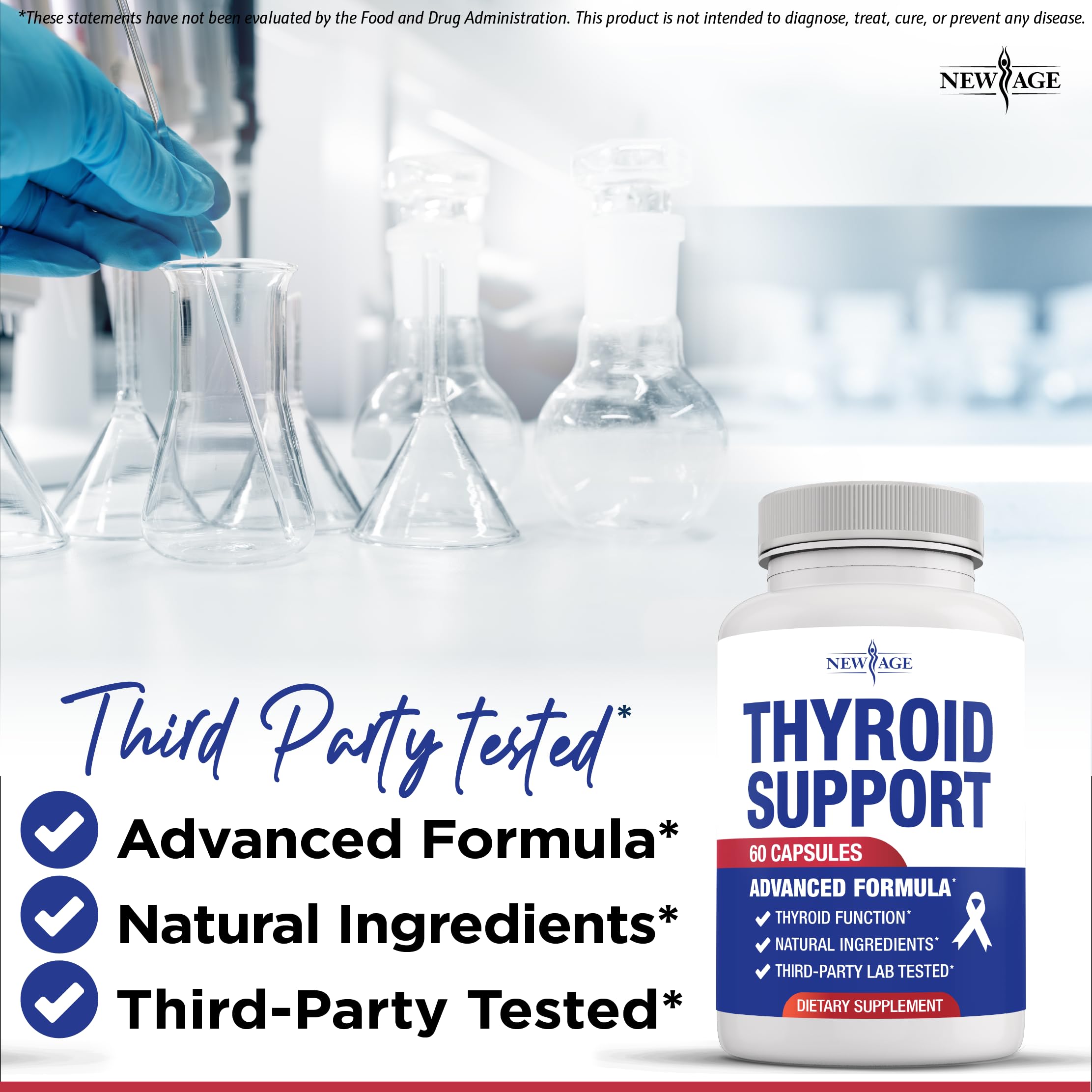 New Age Bladderwrack and Turmeric blend bottle promoting natural nutrient balance.