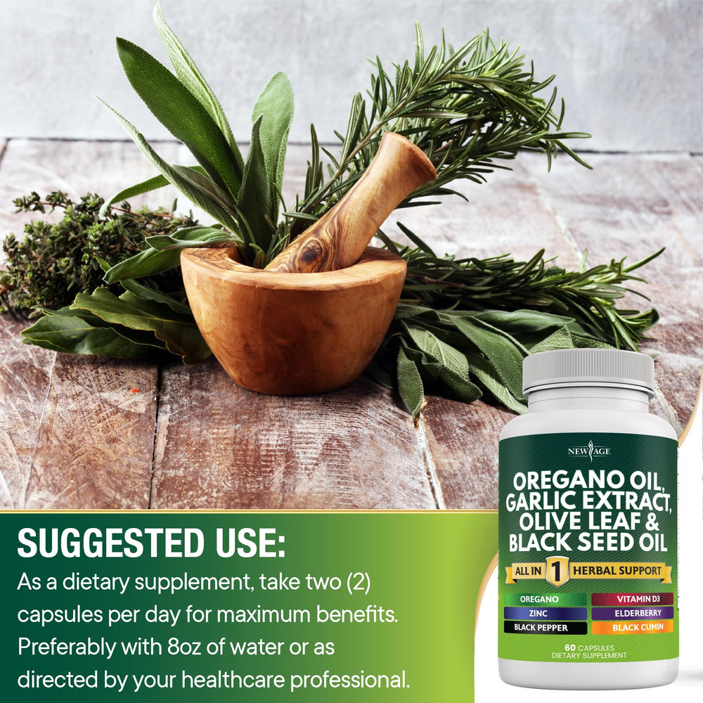 New Age bottle packaging product shot highlights quality supplement.
