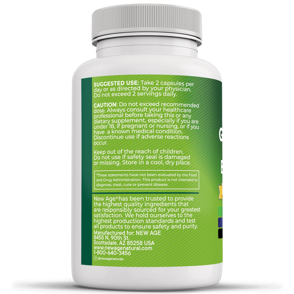 NEW AGE close-up of capsules ready for daily use