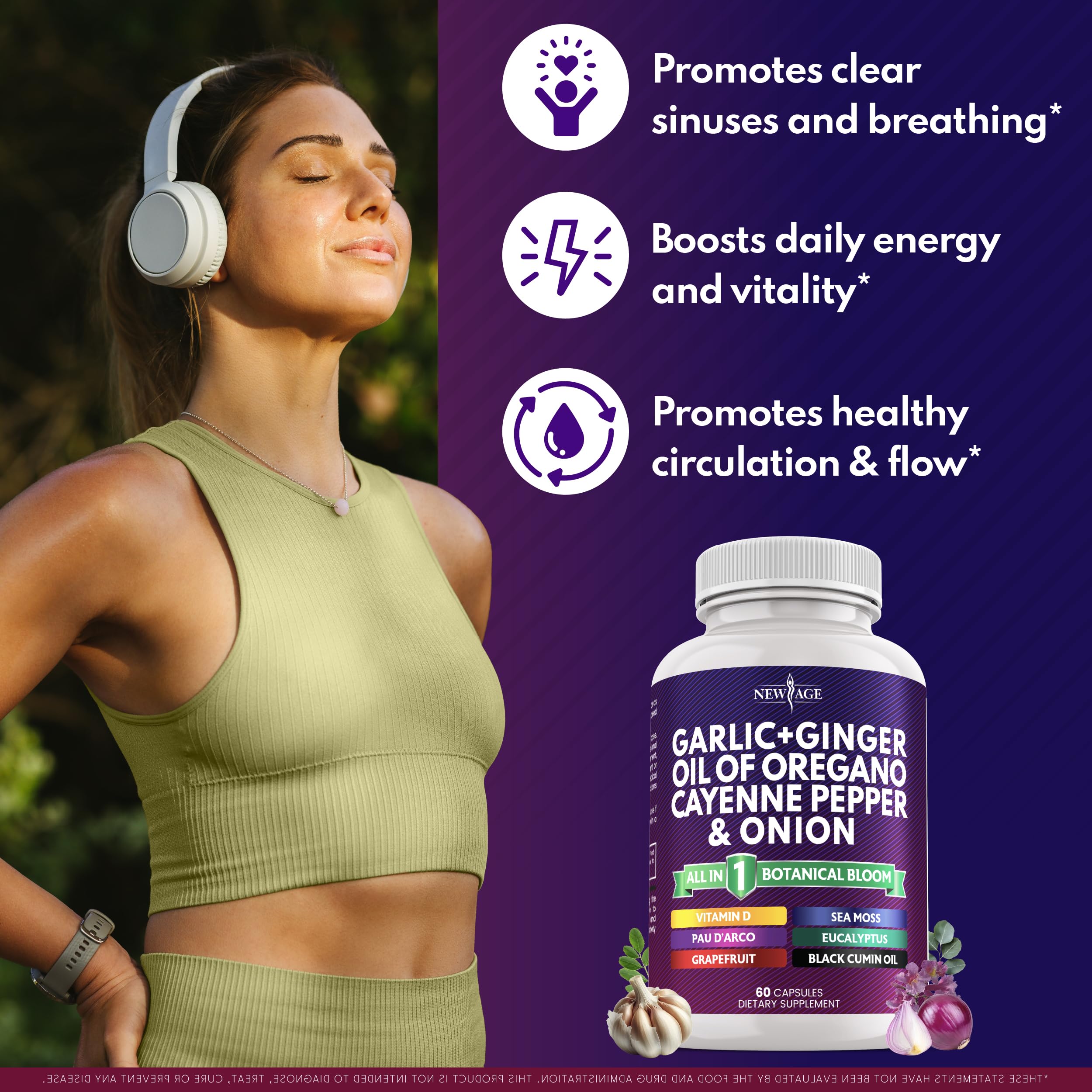 NEW AGE Cayenne pepper blend capsules for a warming daily routine.