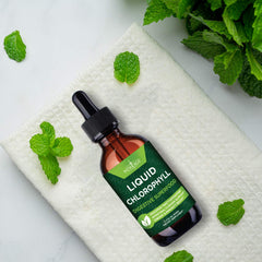 New Age Chlorophyll Drops 4-pack display highlighting value and convenience