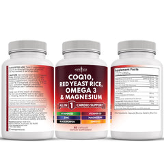 New Age closeup of CoQ10 ingredients and minerals.