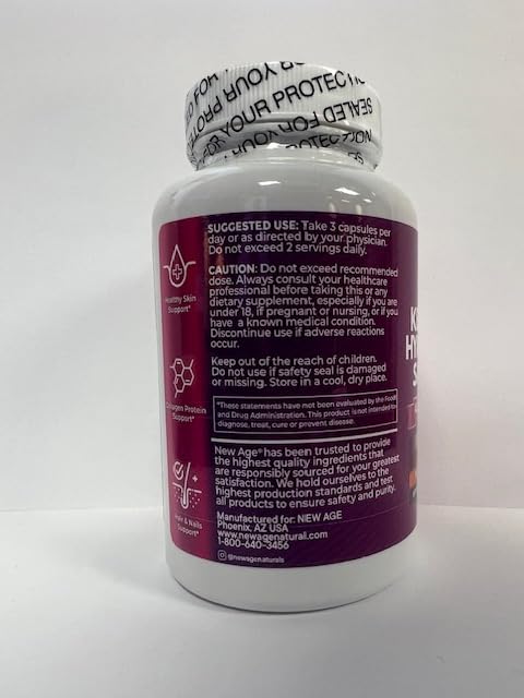 New Age Collagen Pills capsules closeup showing smooth texture for daily routine.