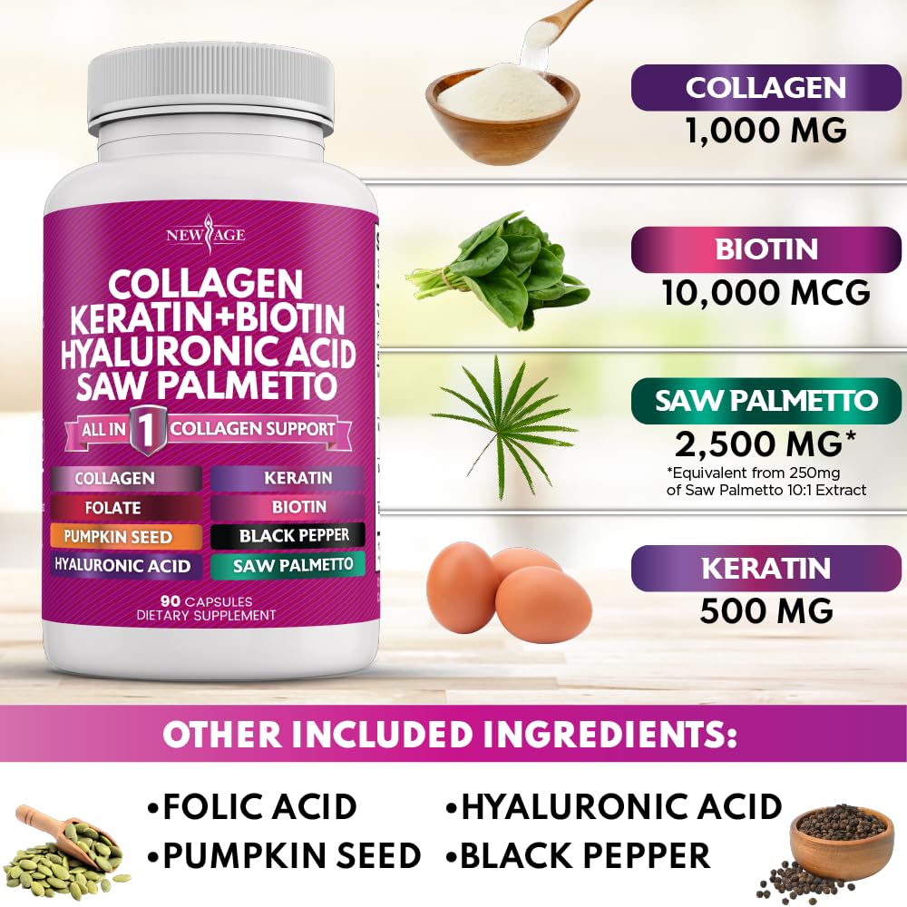 New Age Collagen Pills capsules reflecting light, indicating premium quality.