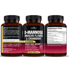 New Age D-Mannose box with stacked bottles suggests bulk shopping option.